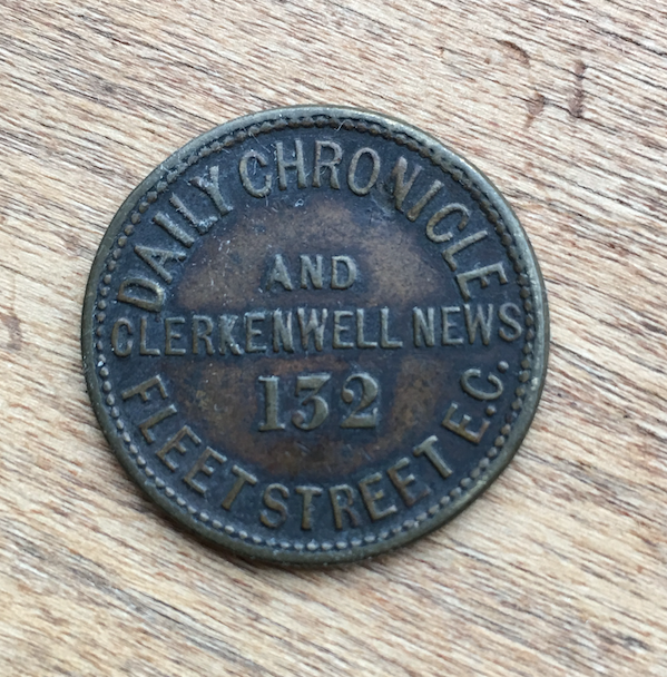 Daily Chronicle and Clerkenwell News advertising token